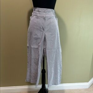Worn once! Lane Bryant Blue & White Searsucker Capris